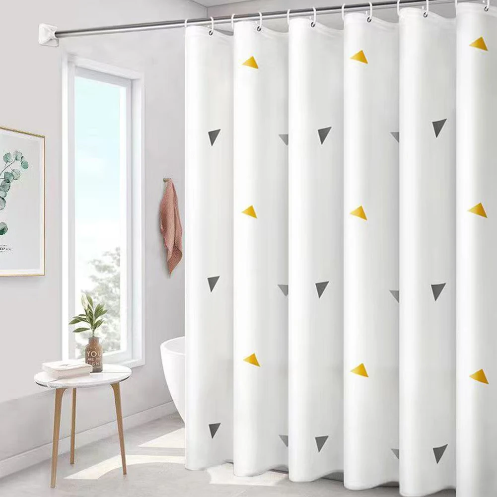 1pc Shower Curtain With Hook Moisture-resistant Waterproof Shower Curtain For Bathroom Home Improvement Shower Curtain With Hook