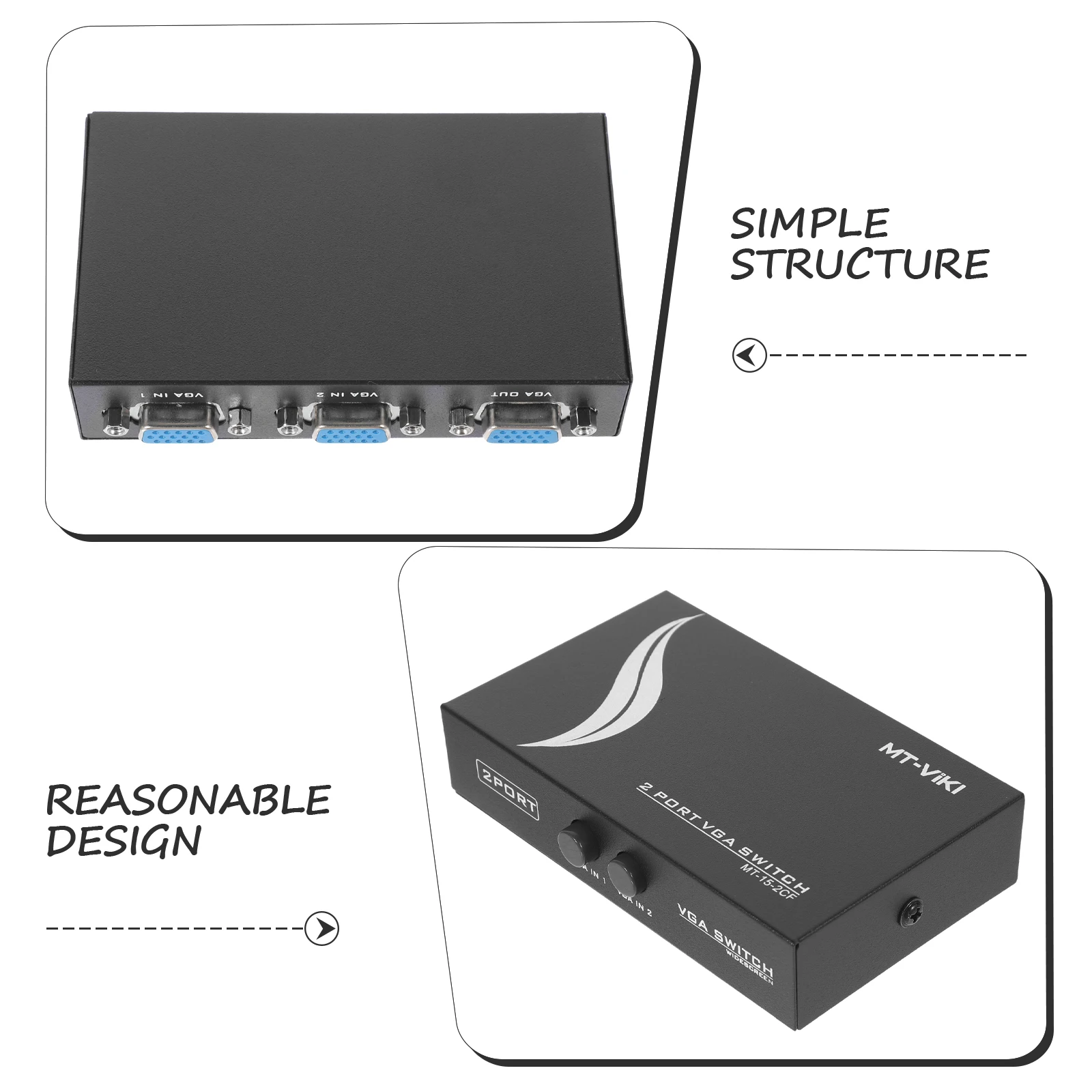 

VGA box VGA splitter VGA 2 in 1 out 2 port VGA 2 in 1 out VGA splitter
