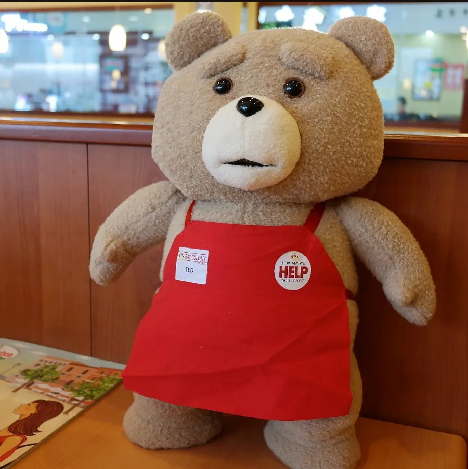 High quality movie Ted 2 cute teddy bear toy 45CM striped style plush animal plush doll children's gift