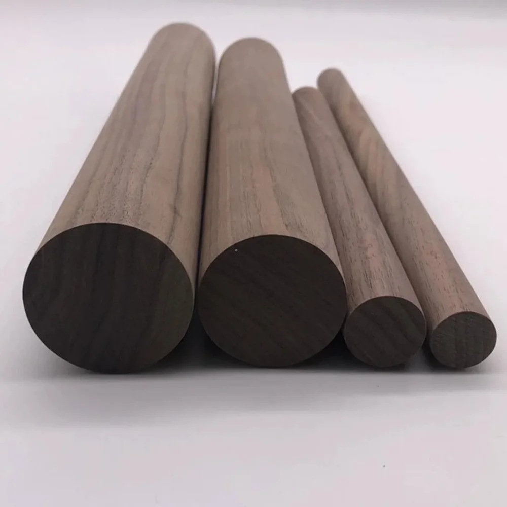 Diameter:4cm Length:30cm/ 40cm/50cm American Black Walnut Round Wood Stick Round wooden strip DIY Wood