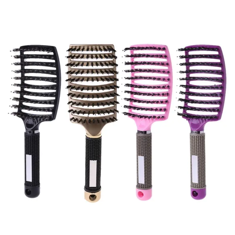 Salon Professional Bristle & Nylon Hairbrush Scalp Massage Comb Wet Hair Brush Drop Shipping