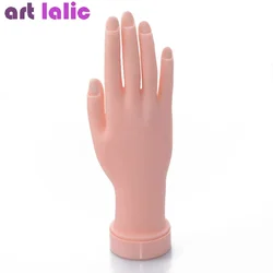 Soft Plastic Flexible Flectional Mannequin Nail Art Practice Tool Fake Hand for Training And Painting in Nail Salon