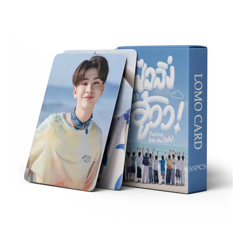 55pcs/set KPOP BUS New Boy Band BUS Because Of You, I Shine Marck LOMO Card Girl Collection Gift Photo Card Beautiful Postcard