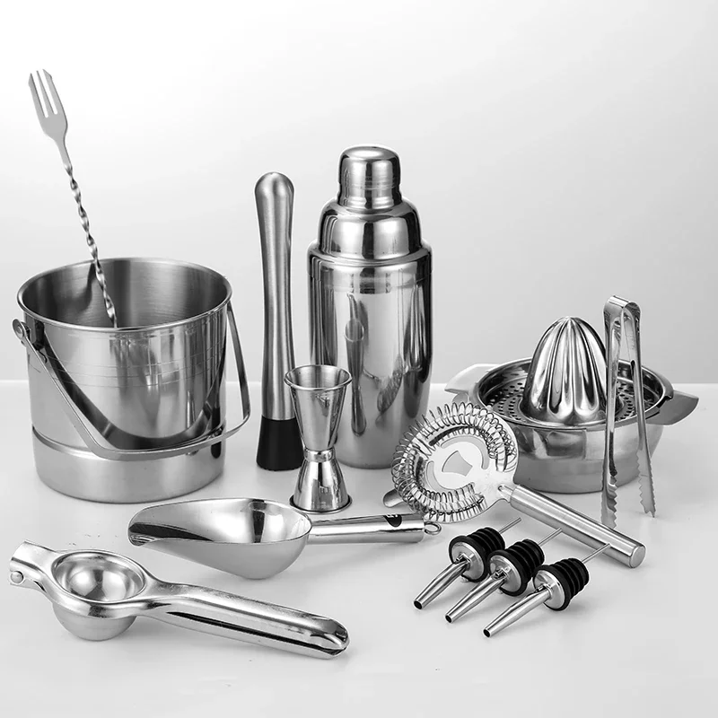 Stainless steel cocktail shaker set, basic wine entry-level tool, cup master's tool, complete set