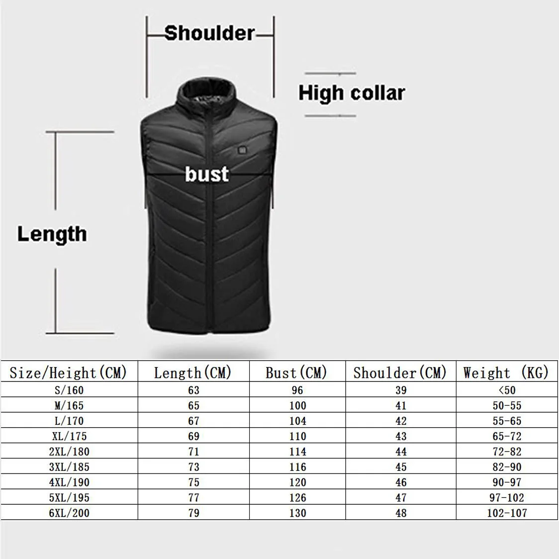 Unisex 9 Heating Areas Vest Jacket Old Men Winter USB Electric Heated Vest Waistcoat For Outdoor Sports Hiking Warmer Coat S-6XL