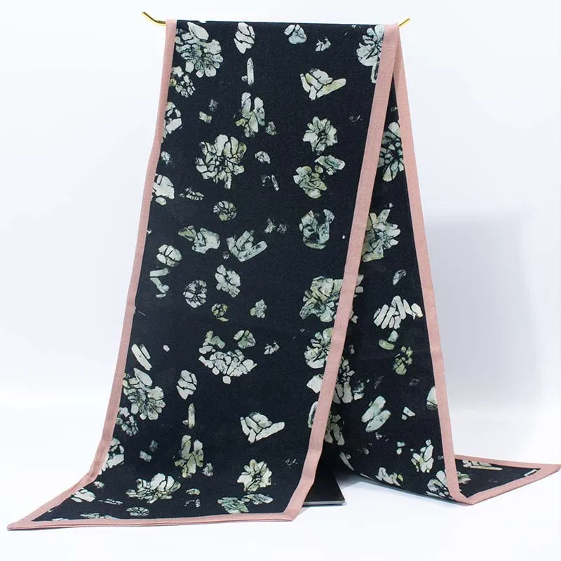 

Ladies' Fashionable Long Scarf, Double-sided Printed Multifunctional Silk Scarf, Scarf, Headband, Bag Strap