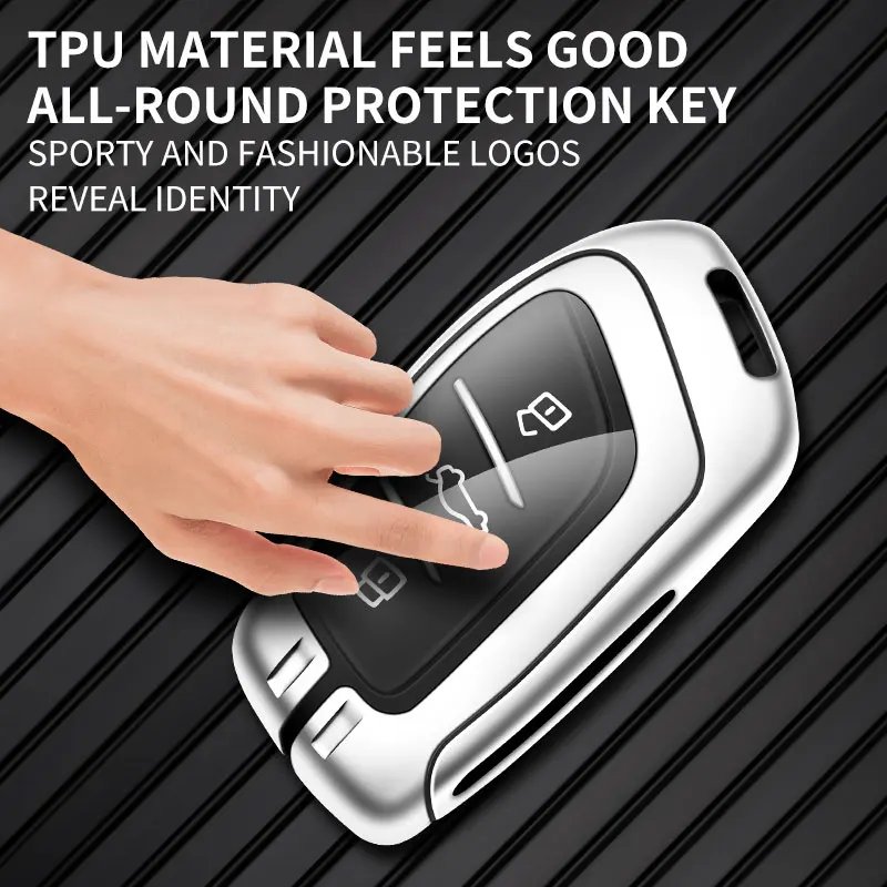 Leather Car Metal Key Case Cover For MG 4 2023 Mg4 Ev MG HS GT ZS EV ZX MG5 MG6 for Roewe RX3 RX5 RX8 ERX5 I6 I5