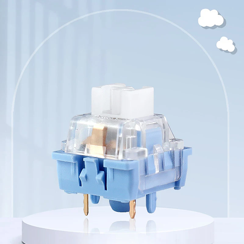 푸른 하늘 및 흰 구름 스위치, 5 핀 45gf 촉각 스위치, 방진 스템, MX 정비사와 호환 가능, 10-60 개