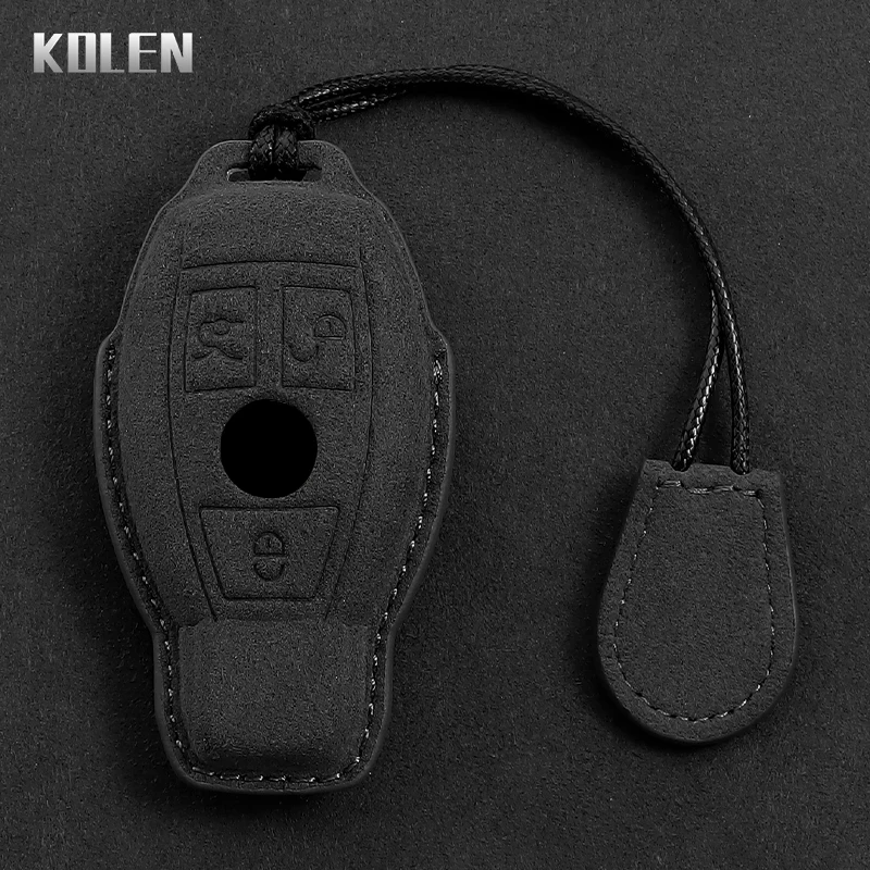 

Leather Car Remote Key Case Cover Shell For Mercedes Benz A B C E R Class GLS GLA GLK GLC CLS CLA AMG W204 W205 W212 W463 W176
