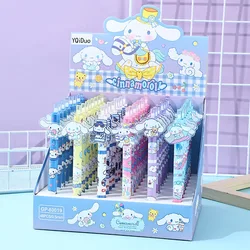 Sanrio 6pcs New Cartoon Paster Gel Pen Kuromi Pochacco Cinnamoroll Girls Cute Pens Student School Supplies 0.5 Black Exam Gifts