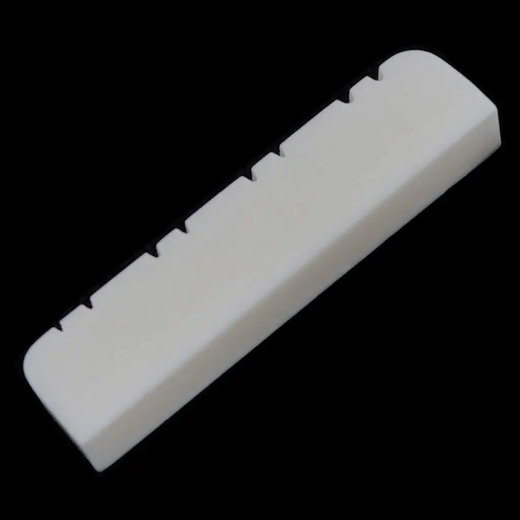 DIY Mandolin Parts Bone Nut Blank Unslotted Bridge Nut 28x5x7mm White Natural Bovine Bone for Mandolin Banjo Setup