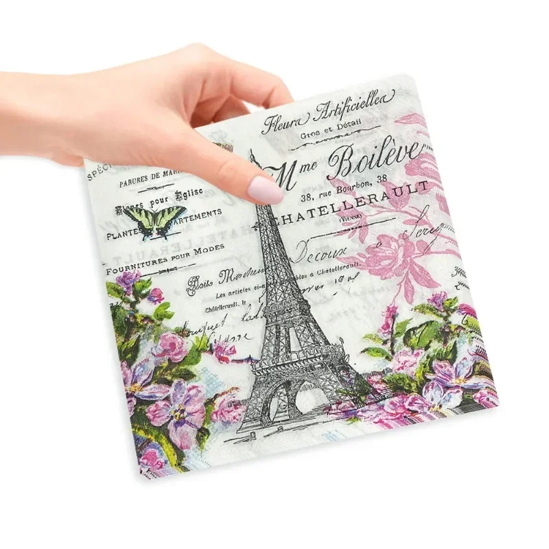 

20pcs 33*33cm Titan Butterfly Element Party Decoration Disposable Paper Placemats Colorful Napkins Butterfly Bone Bart Paper