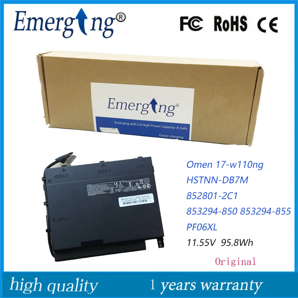 Original Bateria do Portátil para hp Presságio 17-w110ng Hstnn-db7m Pf06xl 8528012c1 853294850 853294955 11.55v Pf06xl 95.8wh Novo