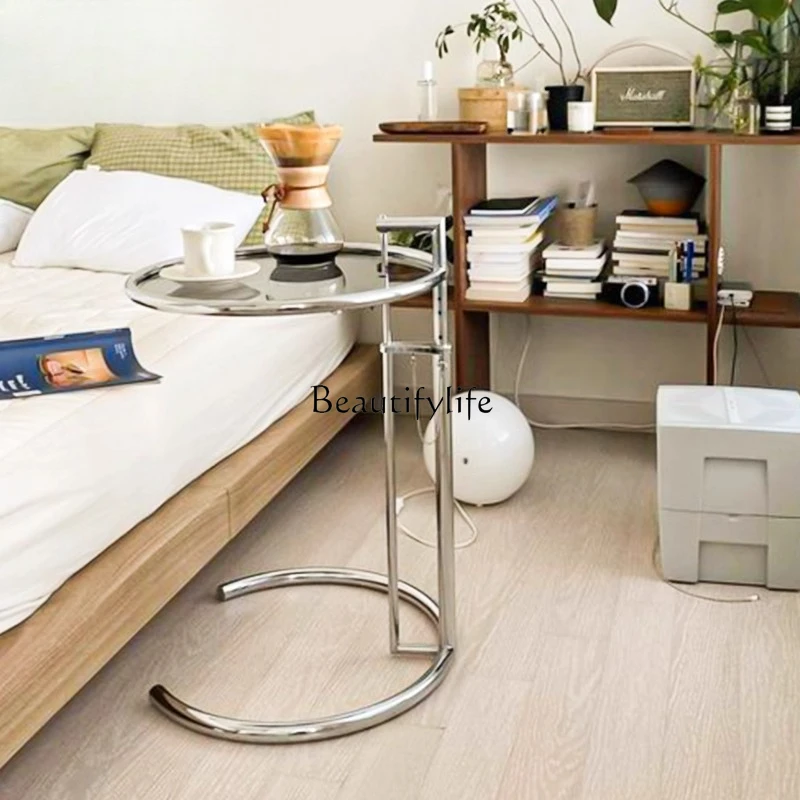 -طاولة قهوة من الفولاذ المقاوم للصدأ في العصور الوسطى، طاولة جانبية للأريكة