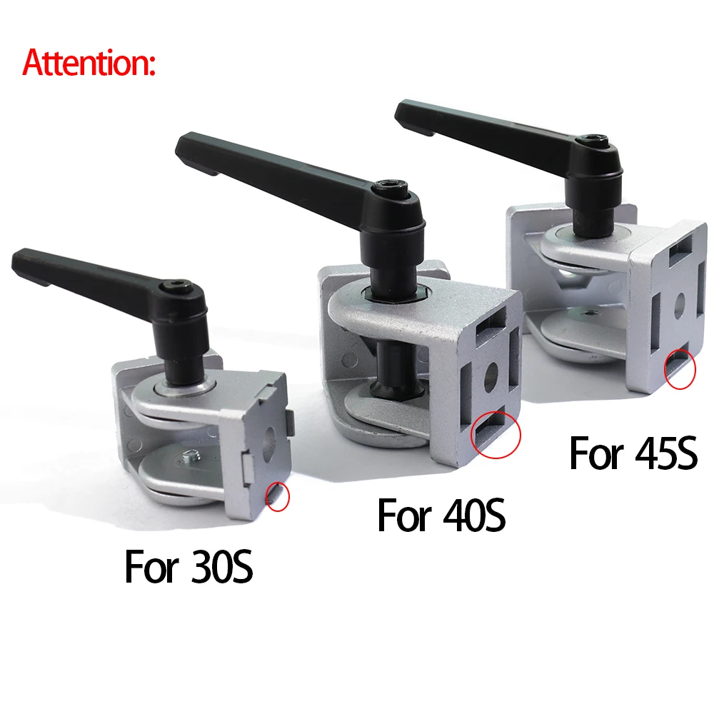 1 pz pressofuso in lega di zinco flessibile perno giunto connettore cerniera angolare per profilo in alluminio raccordi ad angolo retto 30/40