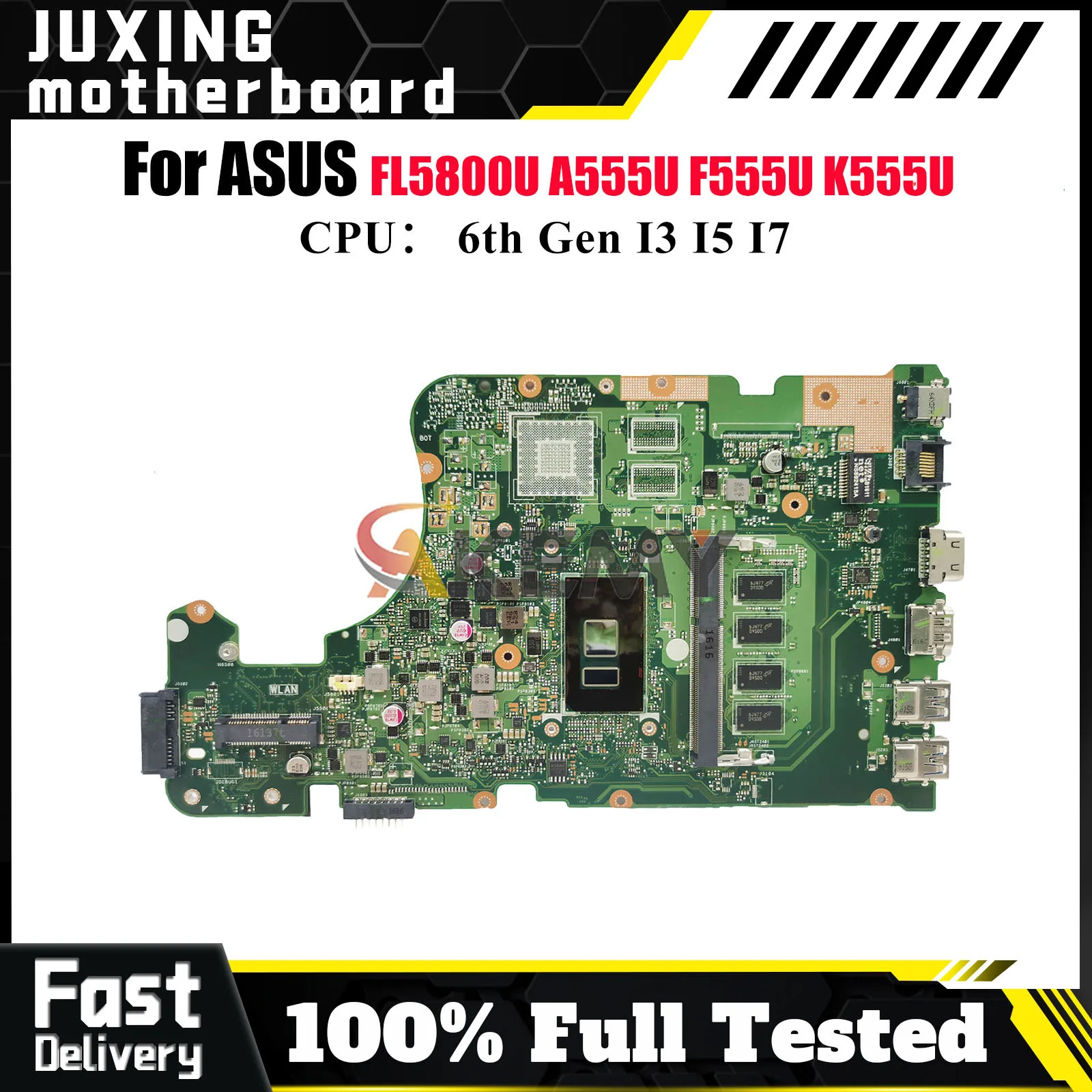 

X555UA Laptop Motherboard For ASUS K555U X555UF FL5800U X555UQ X555UB F555U X555UA X555UJ X555U A555U Mainboard W/ I3 I5 I7 CPU