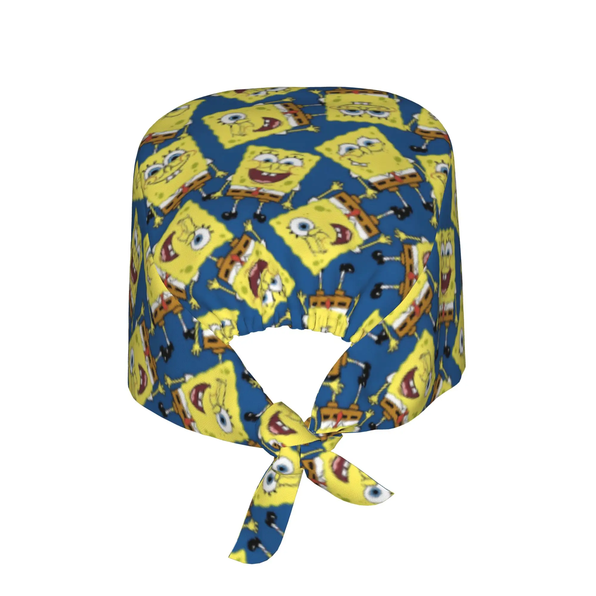 Custom S-Sponges Anime Bobes Medical Staff Scrubs Hat Men Women Cartoon Doctor Nursing Surgical Cap Scrub Caps