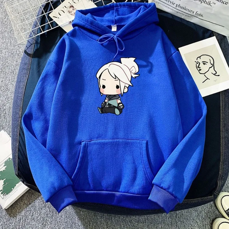 New Fashion VALORANT Anime VALO Hoodie Jett Streetwear Men and Women Casual Sportswear Cute Cartoon Fashion Hoodie