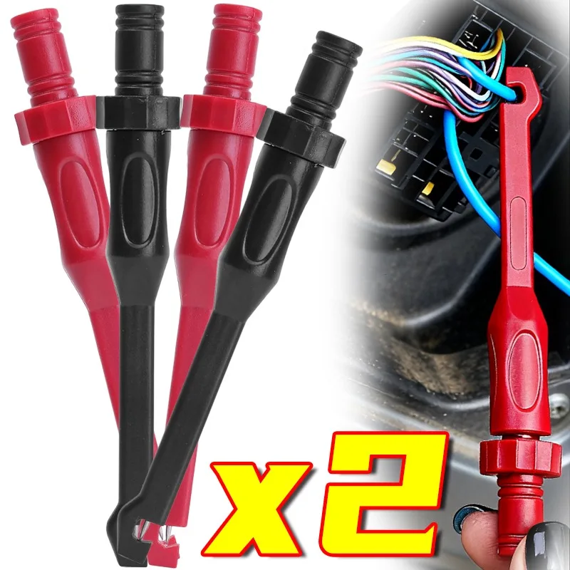 

1-2 шт. новый тестовый зажим безопасности, щупы для прокалывания изоляции, тестовый зажим, кабель для обнаружения автомобильных цепей, диагностические аксессуары для ремонта