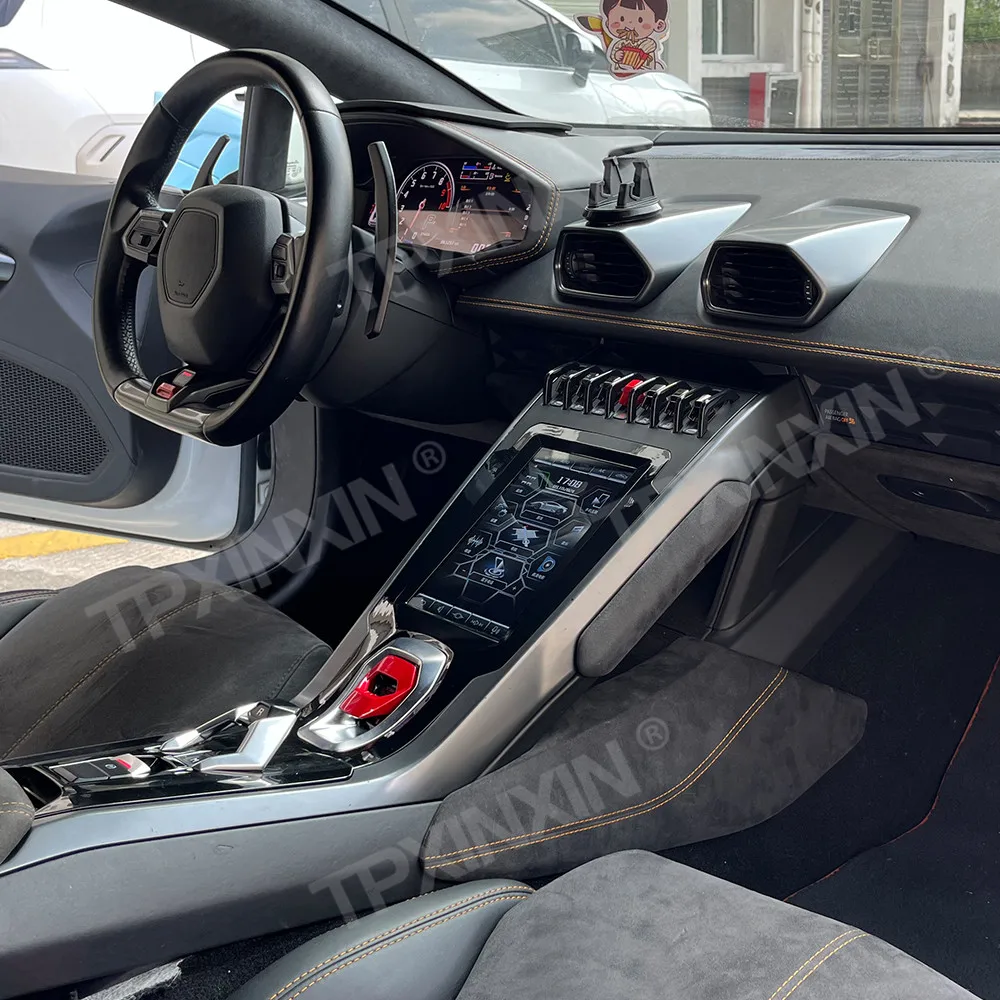 

Обновление автомобильного радио Carplay 2025 года Qualcomm для Lamborghini Huracan 2014-2018 Android13 HD экран GPS-навигация стерео головное устройство