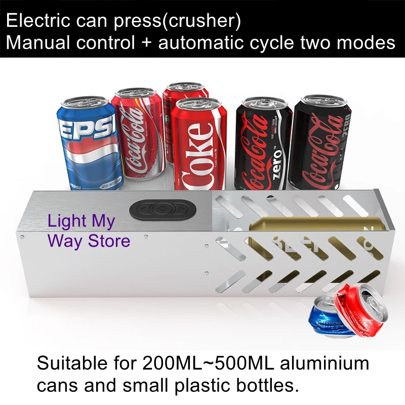 

Electric can compactor can compactor vertical wall mounted aluminum can recycling crushing and flattening machine non pneumatic