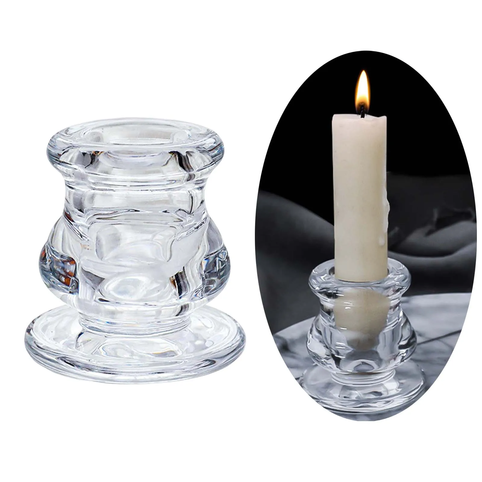 Candle Holder Wedding Dinner Centerpiece Tabletop Room Christmas Decoration Candle Holder European Style Small Glass Candlestick