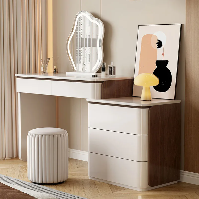 

Luxury Women Vanity Table Bedroom Makeup Chair Storage Drawers Modern Mobile Dressing Table Beauty Penteadeira Home Furniture