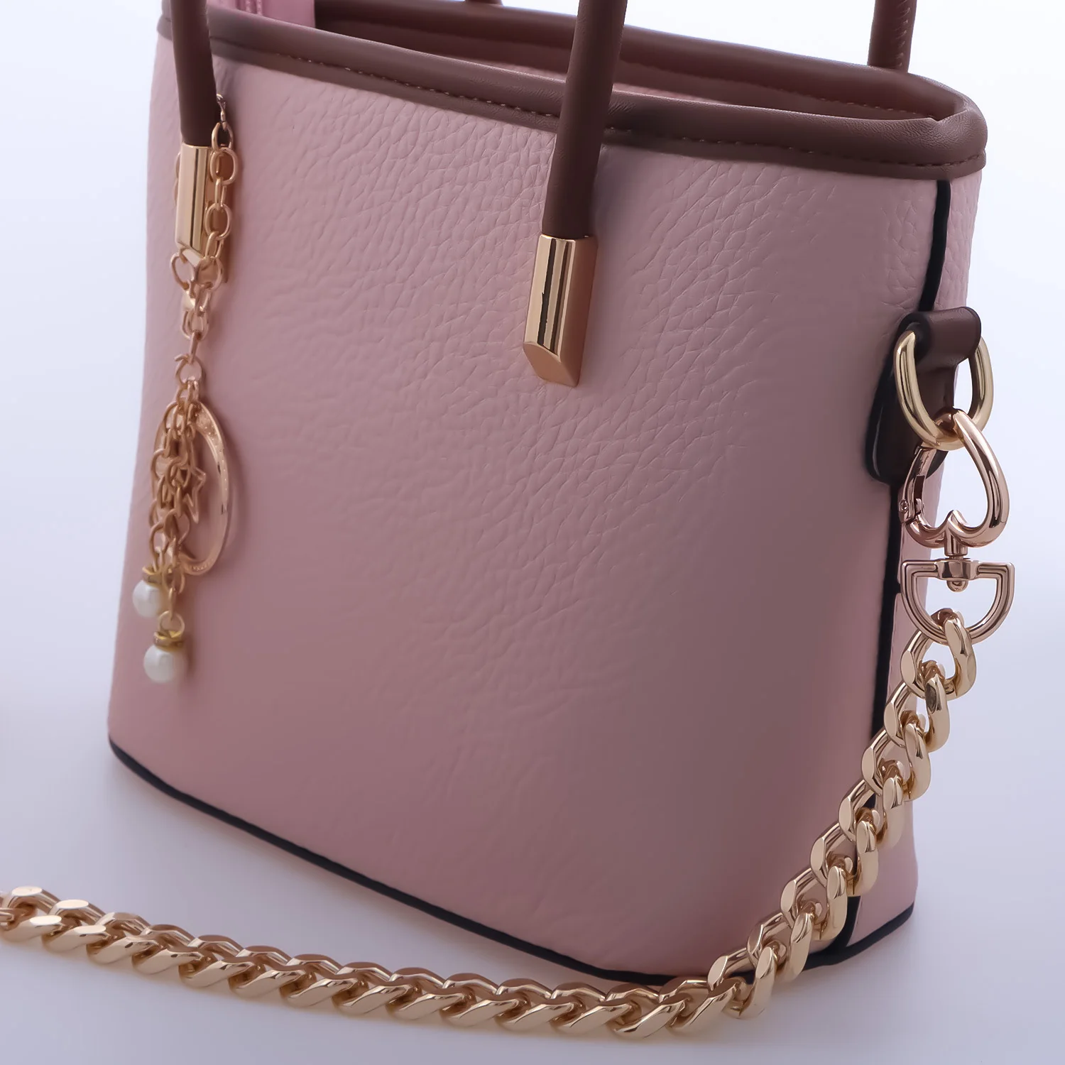 سلسلة محفظة معدنية على شكل قلب، حزام سلسلة موسع لسحر الإكسسوارات، حزام حقائب الكتف المطول #6