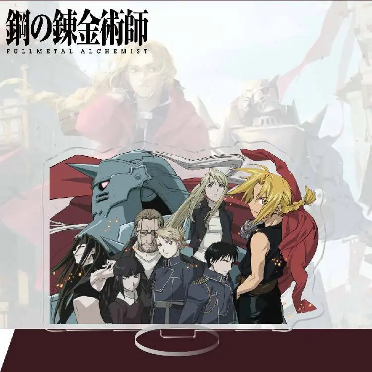 اليابان أنيمي Fullmetal الخيميائي أرقام إدوارد إلريك ألفونس إلريك الاكريليك حامل نموذج اللعب مكتب ديكور غرفة الزينة جمع #5
