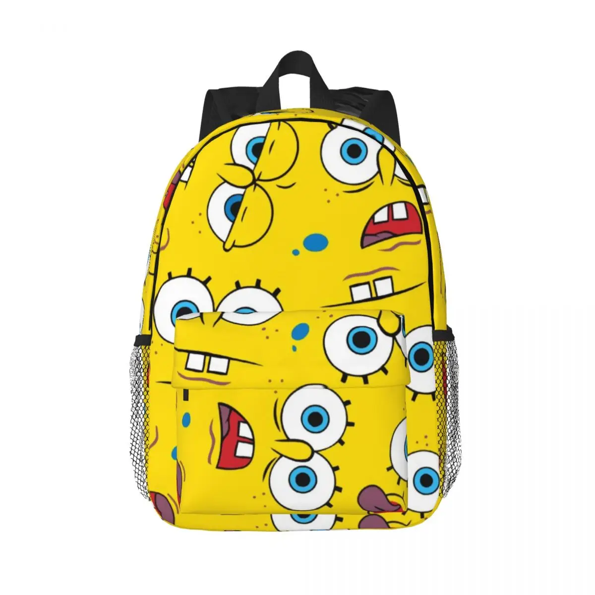 Mochila ligera con estampado de Bob Esponja, bolso escolar con patrón de moda, 15 pulgadas, novedad