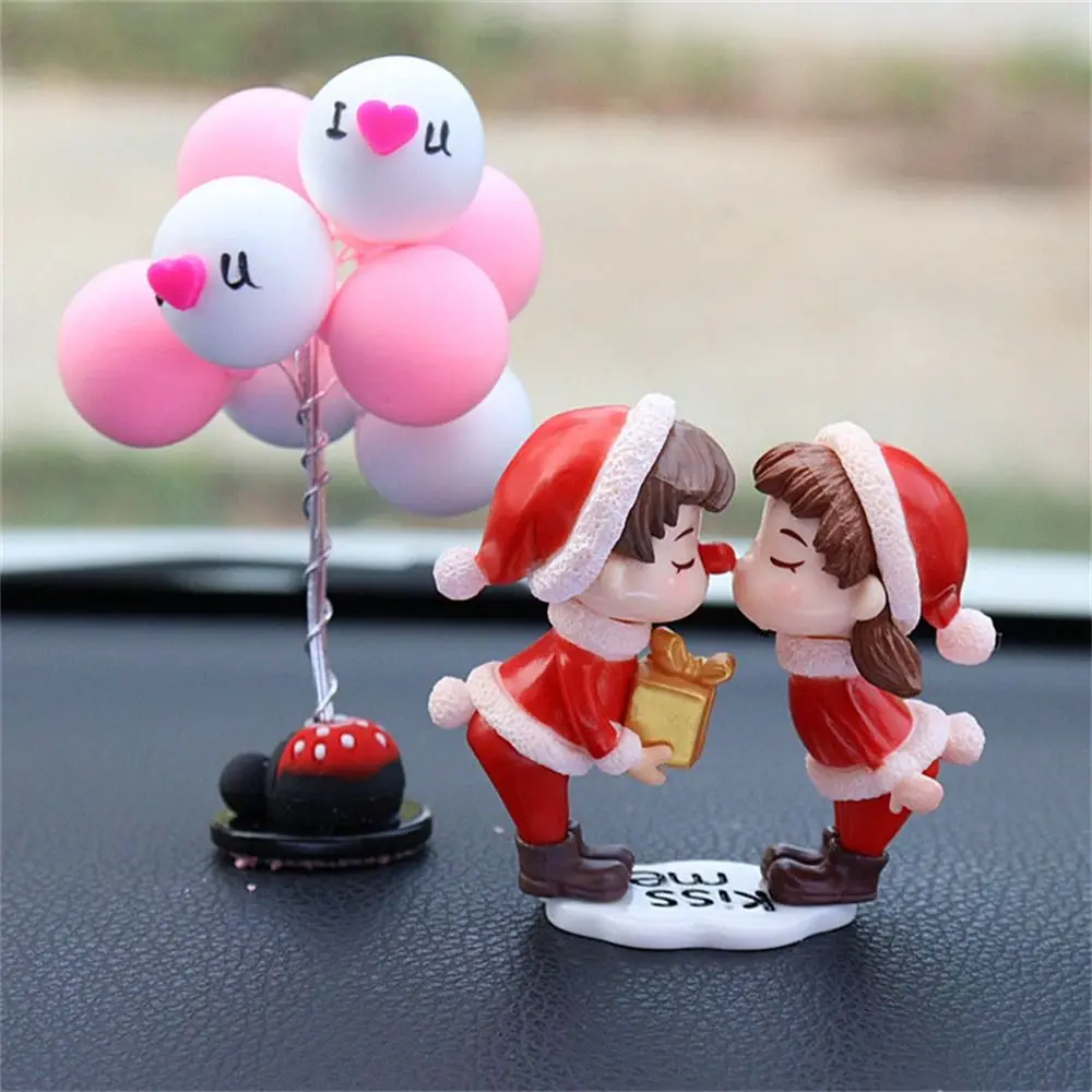 

Anime Couples Girls Gifts Balloon Ornament Center Console Car Ornament Car Decoration Cartoon Couples Model Dashboard Figurine
