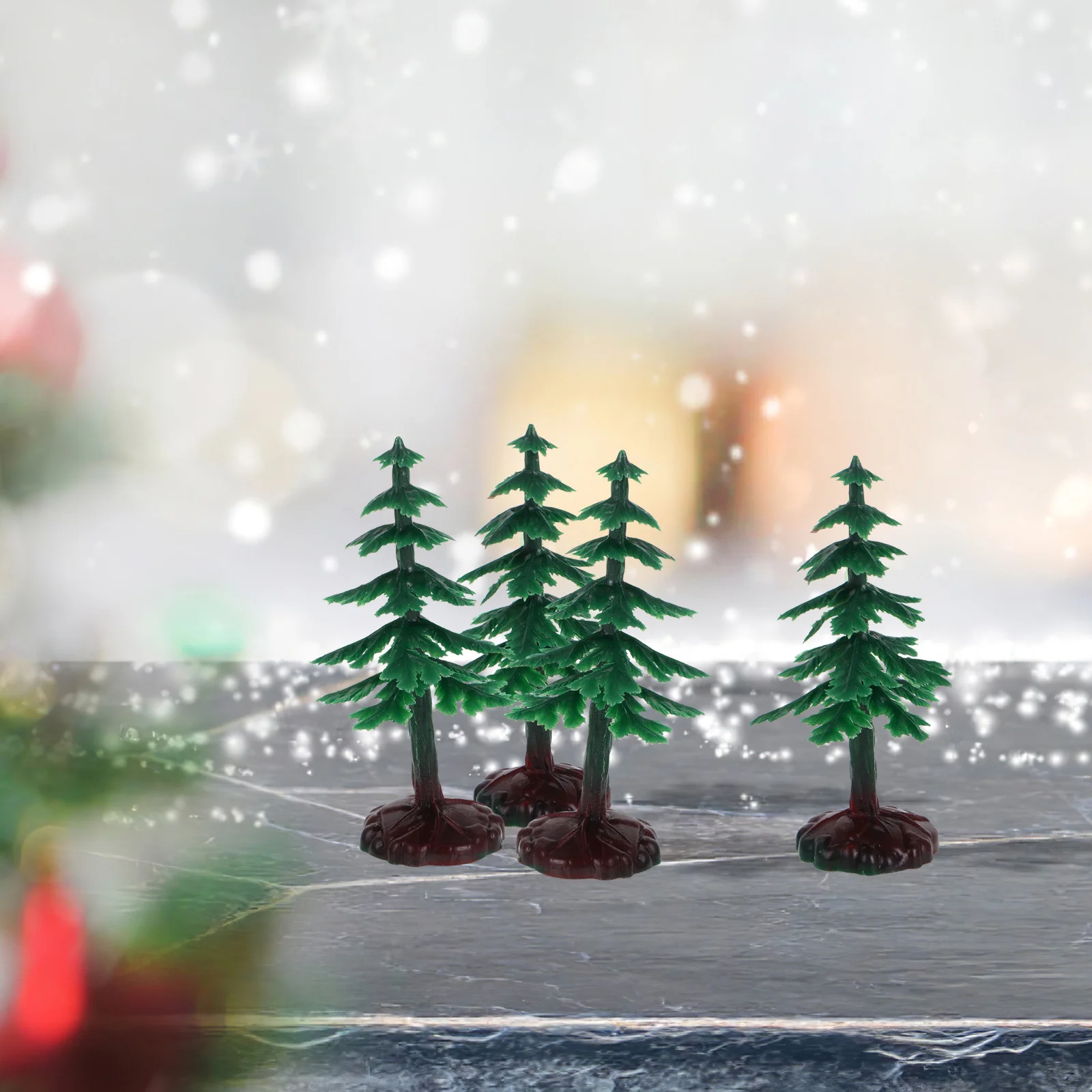 

20Pcs Mini Christmas Trees Realistic Artificial Pine Trees for Tabletop Holiday Decor Christmas Scenery Landscape DIY Crafts