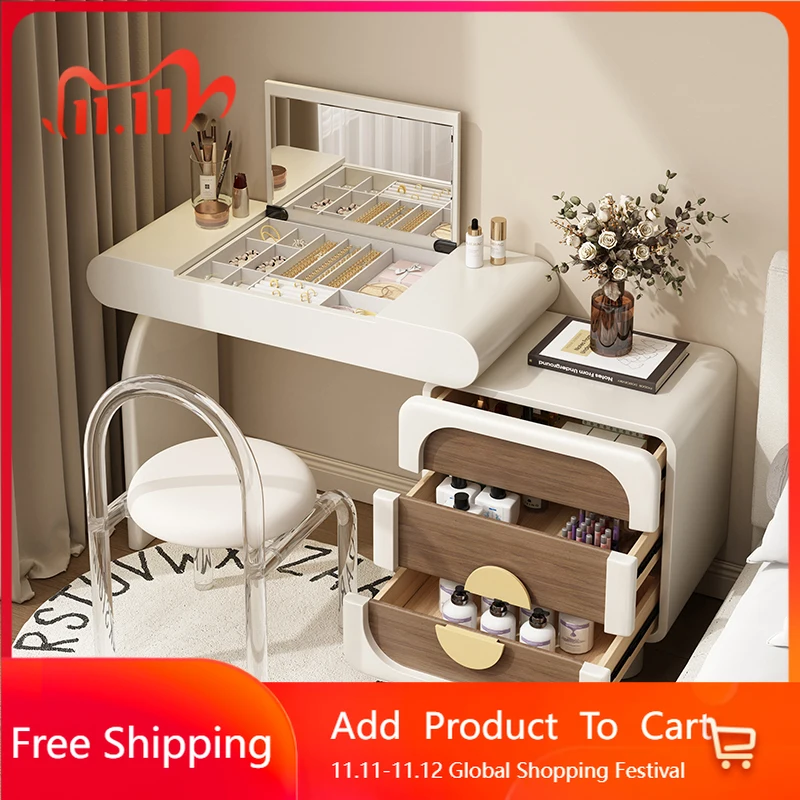 

Study Design Dressing Table Makeup Glamour Elegant Cream Style Vanity Table Modern Luxury European Vestidores Trendy Furniture