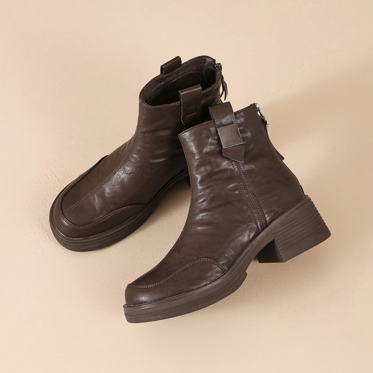 جديد الشتاء النساء الدفء أحذية الربيع جولة تو الجانب سستة بولي Leather الجلود حذاء من الجلد عادية في الهواء الطلق الإناث حذاء الثلوج المسطح