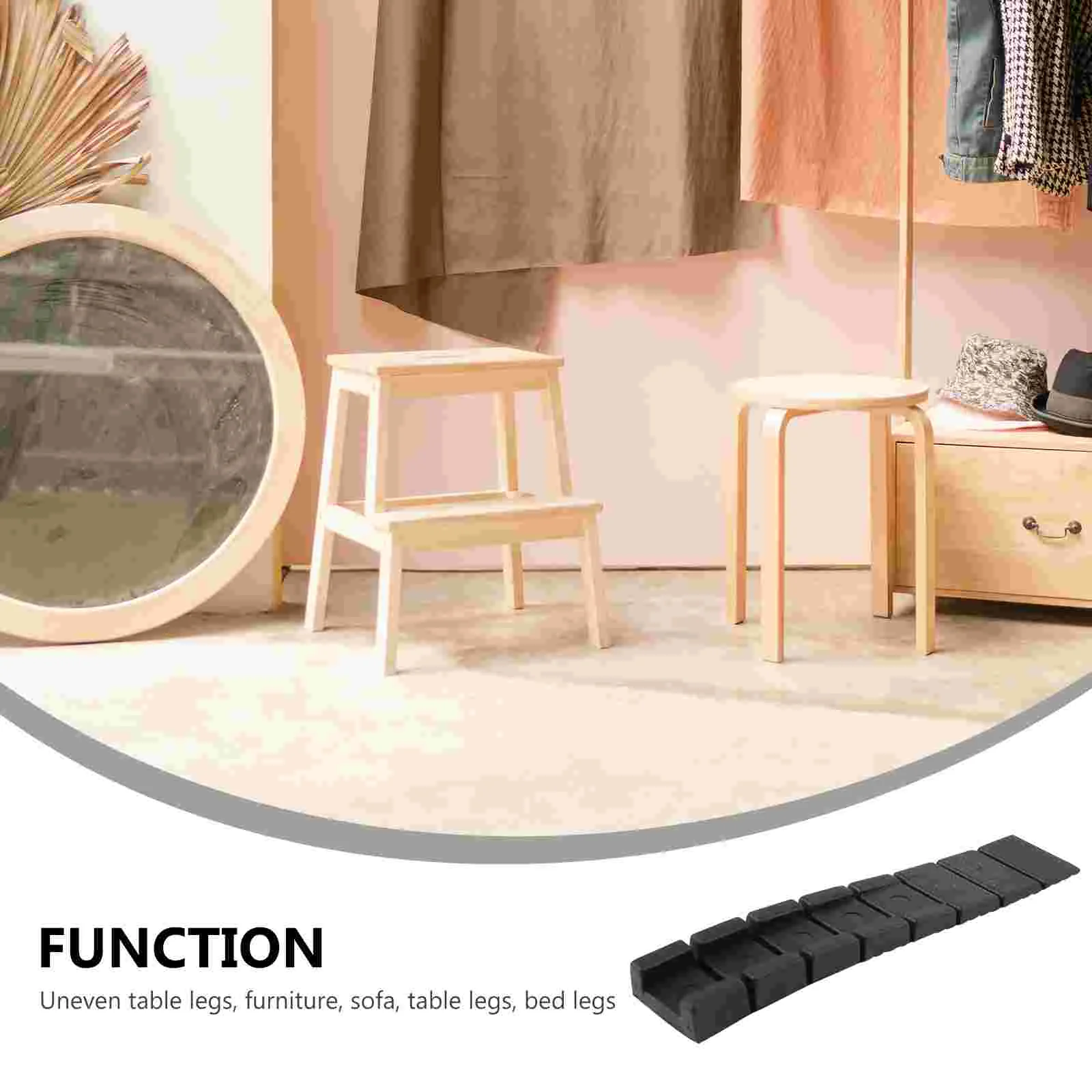 20 Pcs Gasket Sofa Leveling Shims Toilet RV Home Improvement DIY Levelers Table Construction Abs Office