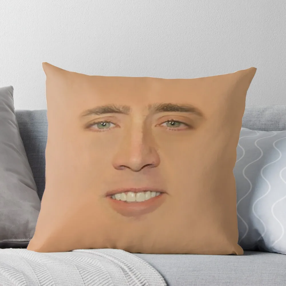 

Nicolas cage Giant Face Throw Pillow Plaid Sofa Cushion Child sleeping pillows