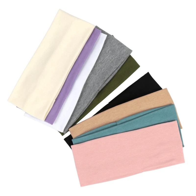Solid Color Elastic Hairband Running Sport Headband Yoga Sweat-absorbing Hair Band Fashion Black Sweatband Hair Accessories