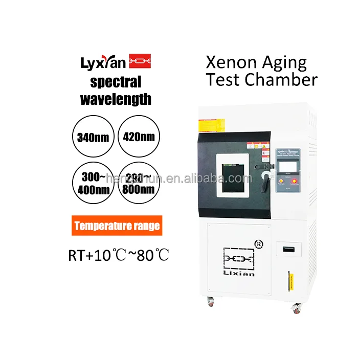 DIN EN 513 and JIS K 7350-2 Standards Plastic and Rubber Temperature Humidity Xenon Lamp Aging Tester Equipment Supplier