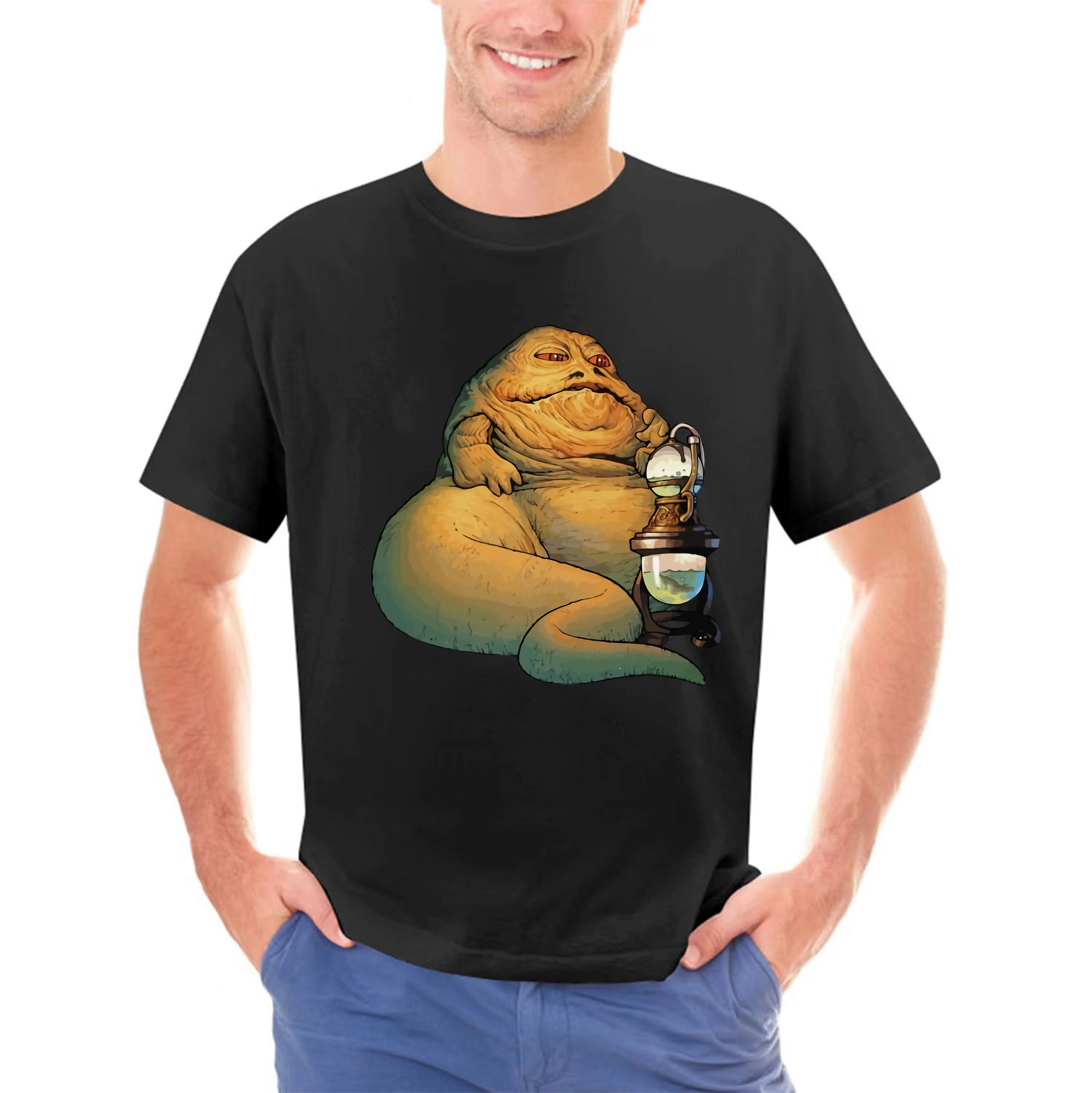 Men T Shirt  T-shirt Jabba the Hut drawing white tshirts Women T-Shirt