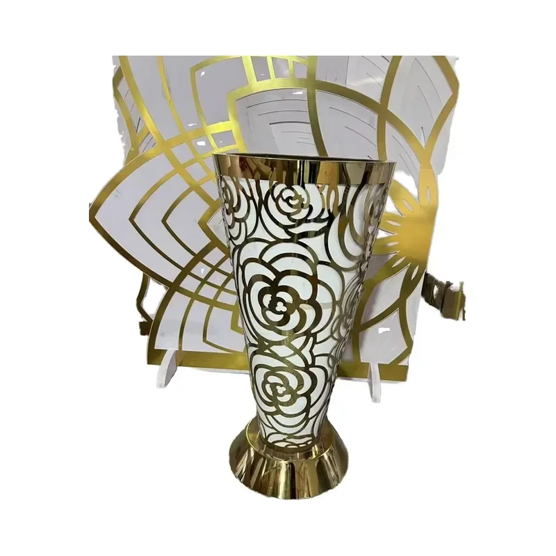 Wedding Backdrop Decor Dessert Cake Metal Plinth Set Gold Round Cylinder Pedestal Plinths Cake Display Stand