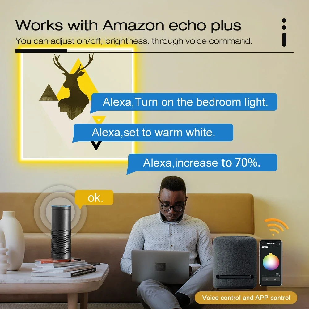 Smart ZigBee 3.0 LED Strip Controller RGBW Pro Color White Light Mixture Homey Alexa Tuya Smart SmartThings App Voice Control