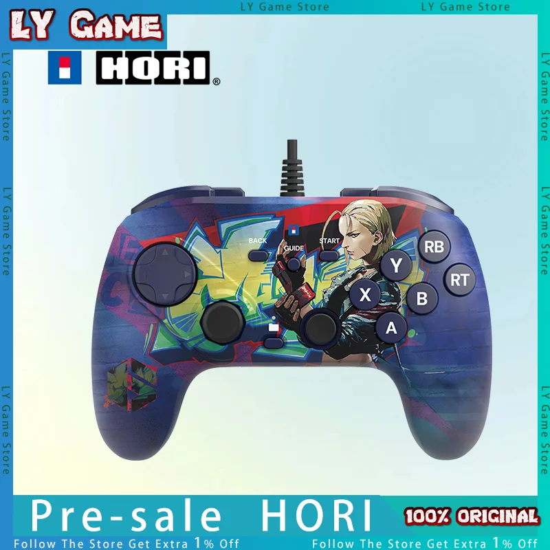 

Предупродажа, игровой джойстик HORI Street Fighter 6 ограниченного выпуска, блестящий джойстик для ПК Windows 11 10, игровые контроллеры