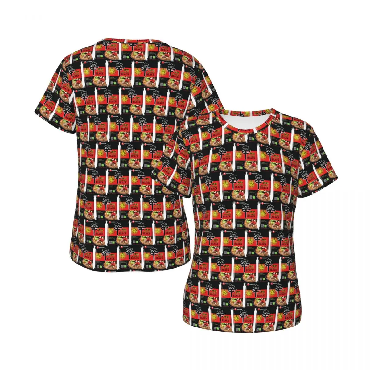Nongshim Shin RamyunT-Shirt for Women O-Neck Streetwear T Shirts Women's Short Sleeve Summer Clothes Tops