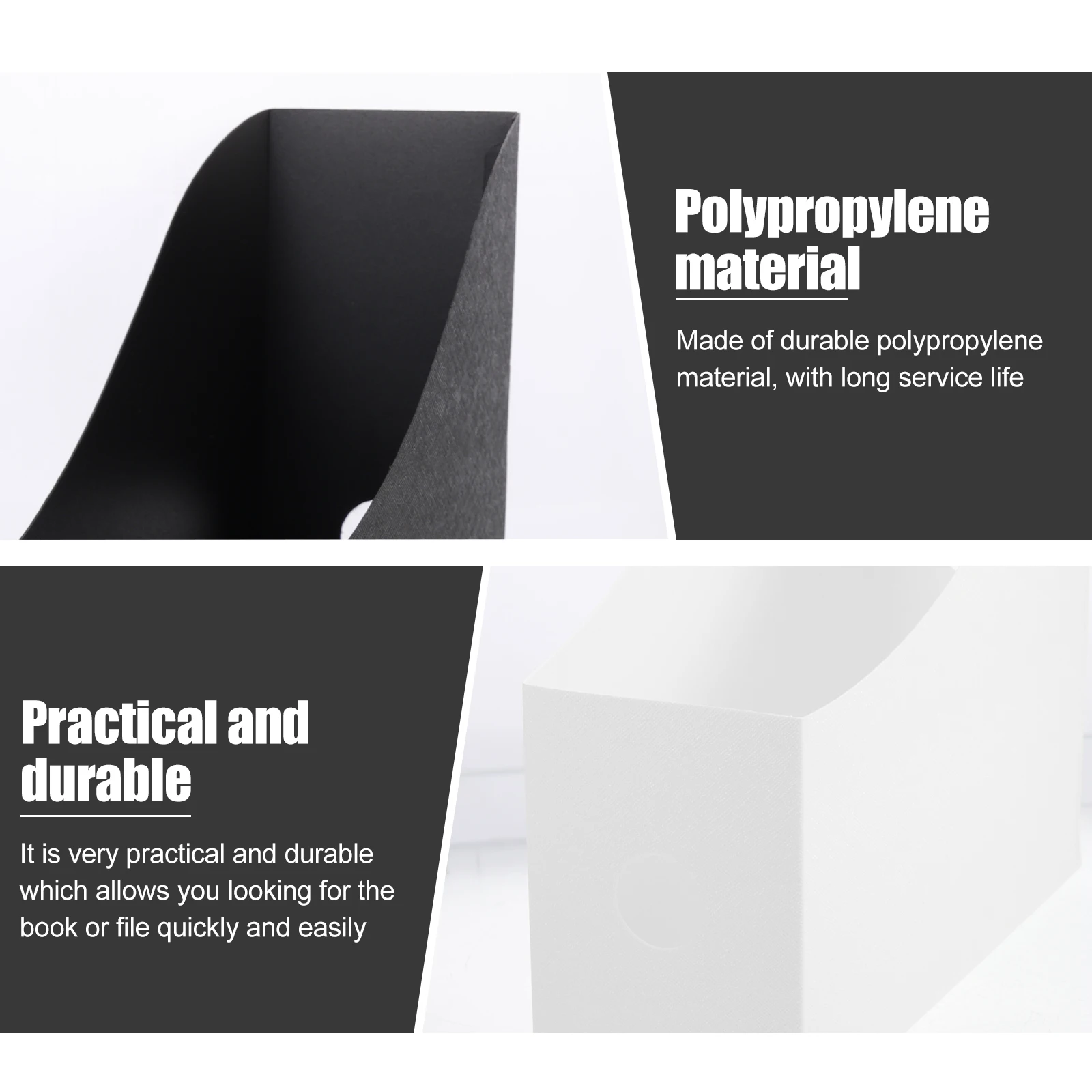 

2pcs Rack Polypropylene Office ganizer Household Magazine Holder Book File Storage Desk Supplies Wear Resistant for Mail