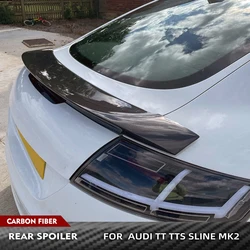 Car-Styling Carbon Fiber / FRP Car Racing Rear Trunk Spoiler Wing Lip for AUDI 8J TT TTS MK2 Coupe Convertible 2-Door 2008-2014