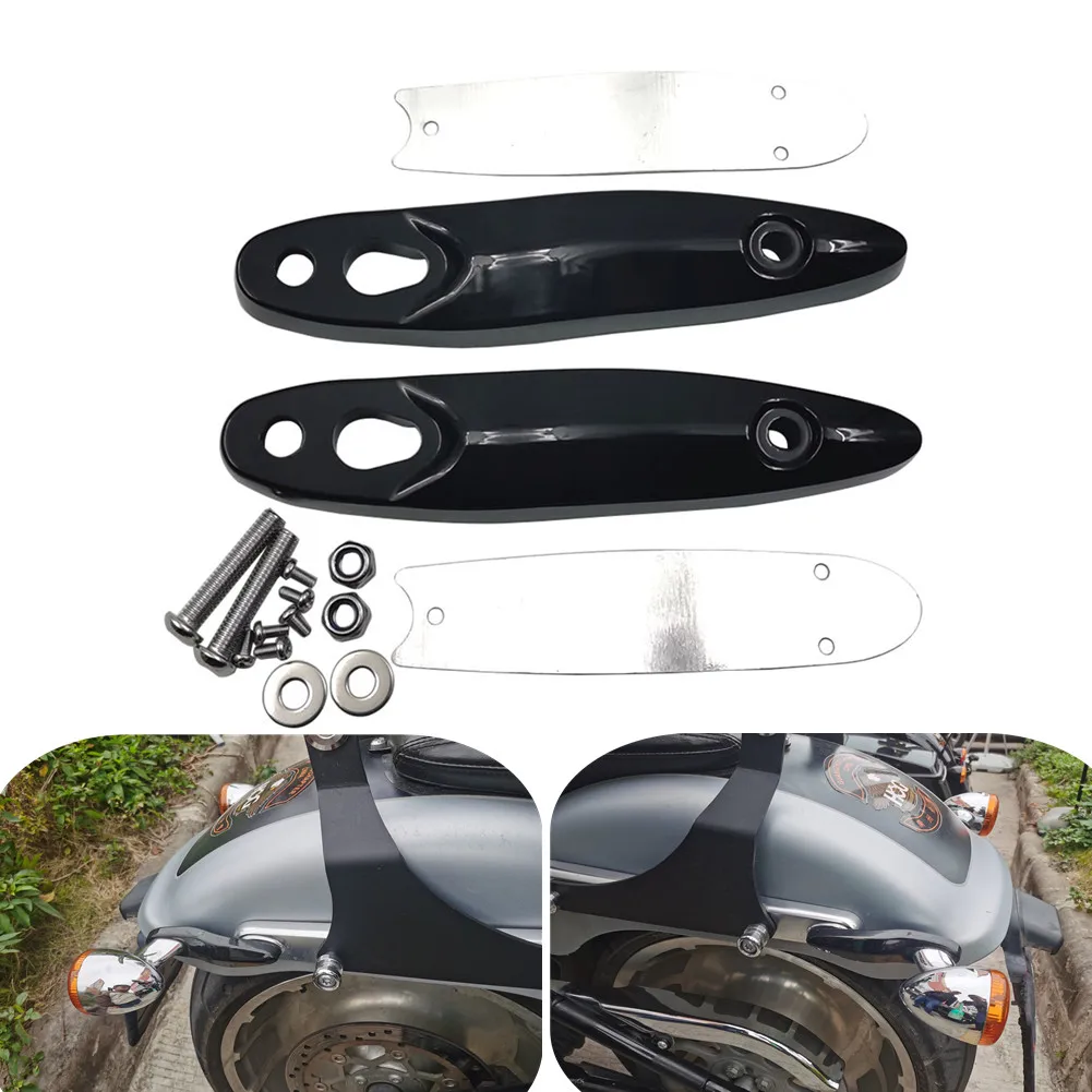 Rear Turn Signal Backward Relocation Bracket Turn Light Indicator Rail Support for Harley 00-later Softail / 02-17 Dyna FXD
