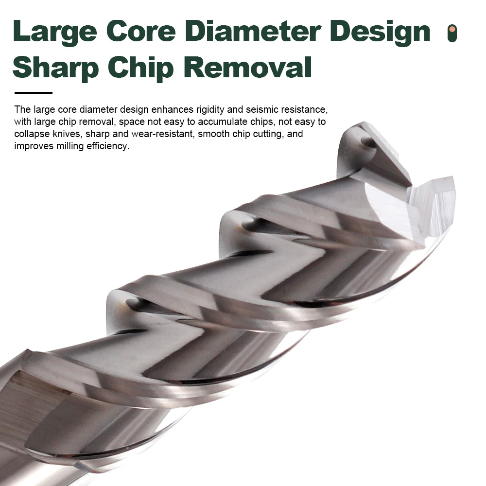 60-degree tungsten steel high-gloss aluminum milling cutter, mirror alloy alloy milling cutter