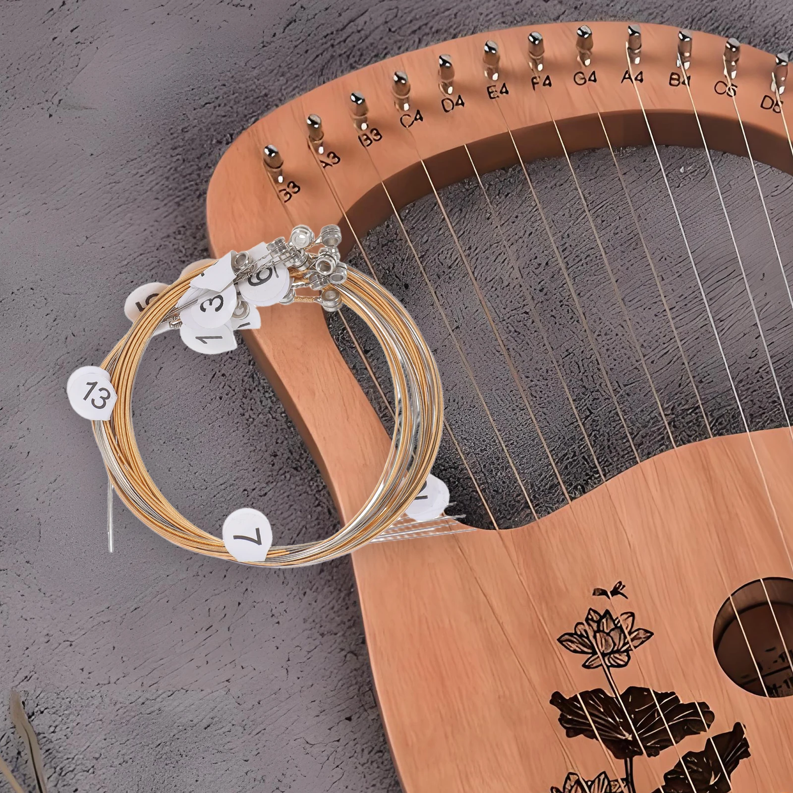 

Strings Lyre Accessories Instrument Harp Accessory Replacement Musical Rivet