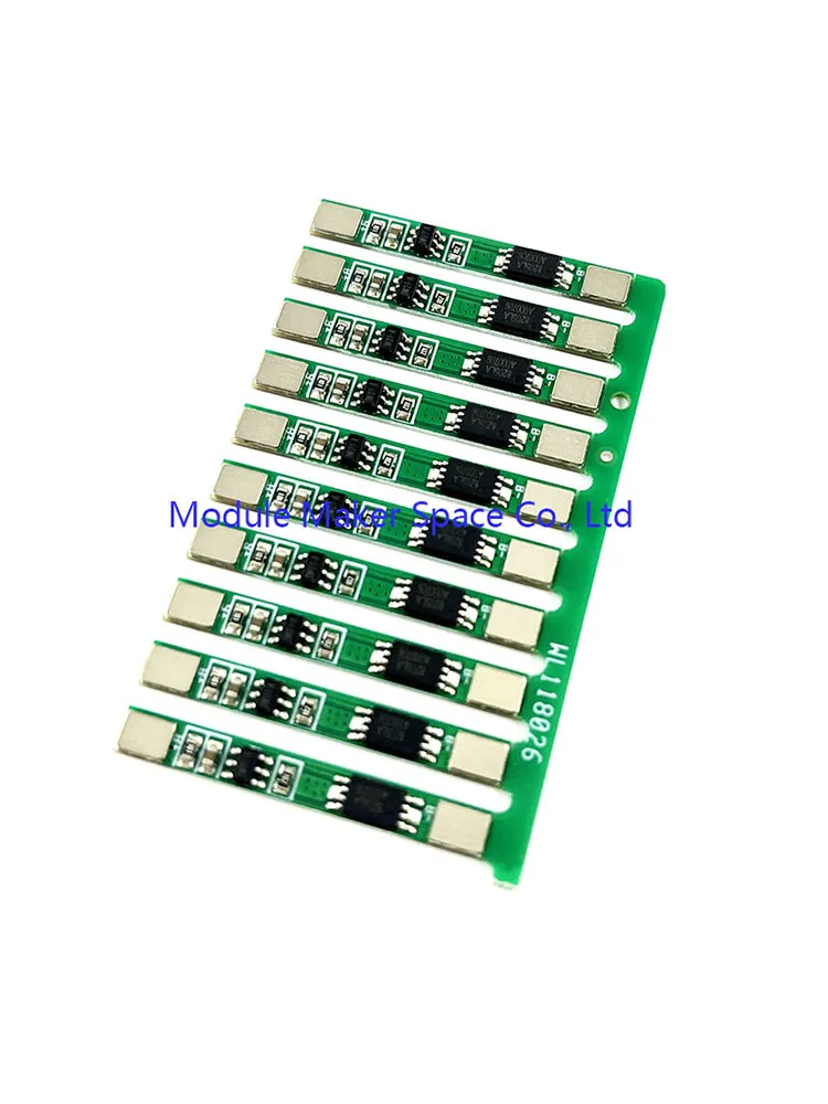 10 sztuk 1S 3.7V 3A Li-ion BMS PCM płytka zabezpieczająca ładowanie akumulatora PCM dla 18650 Lipo moduł ładowania akumulatora litowego — zdjęcie 2