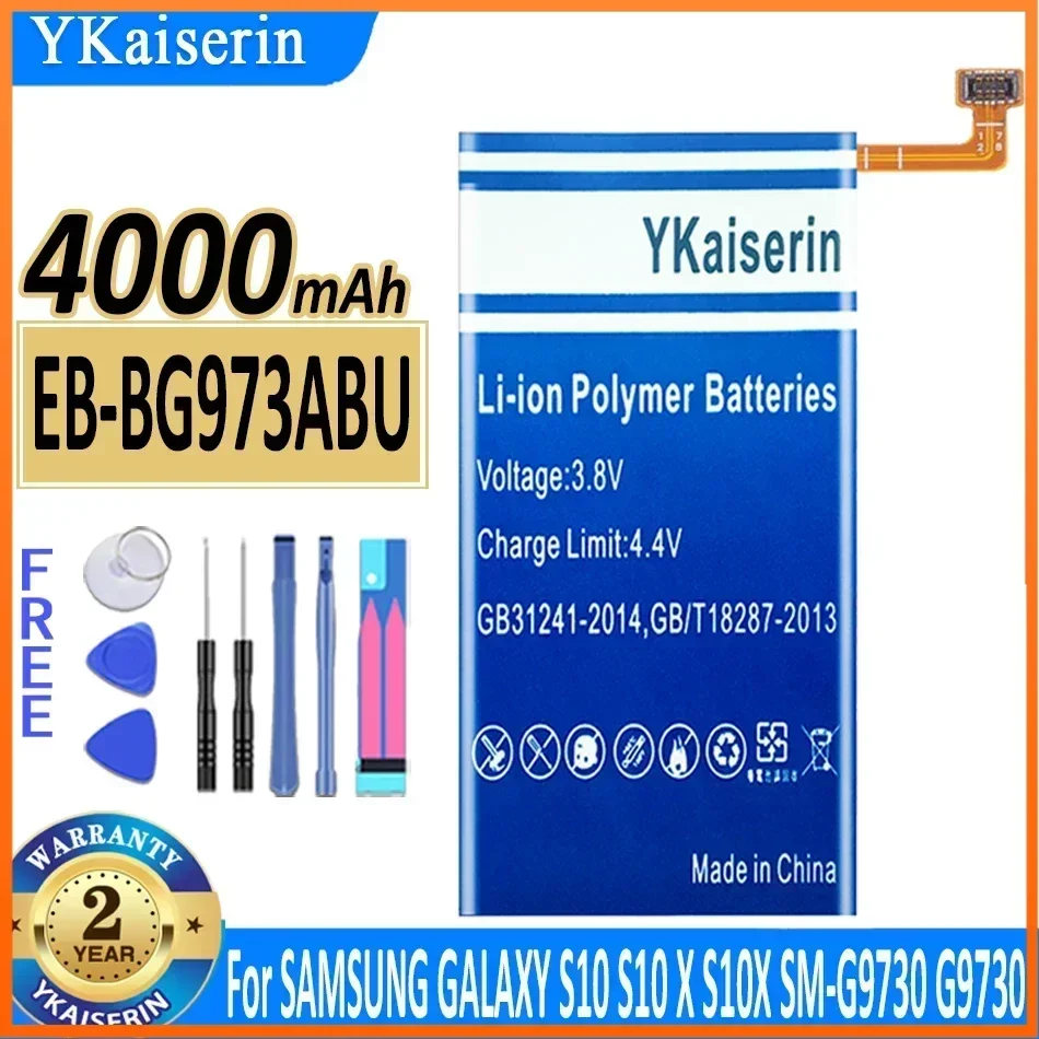 YKaiserin EB-BG973ABU 4000mAh Battery for Samsung Galaxy S10 S10 X SM-G9730 SM-G973 G973F G973U G973W Mobile Phone Batteries